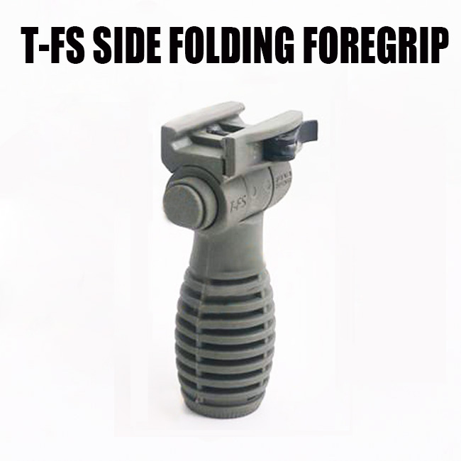 FAB Defense T-FS Side Folding Foregrip For AR15/M16/M4 green